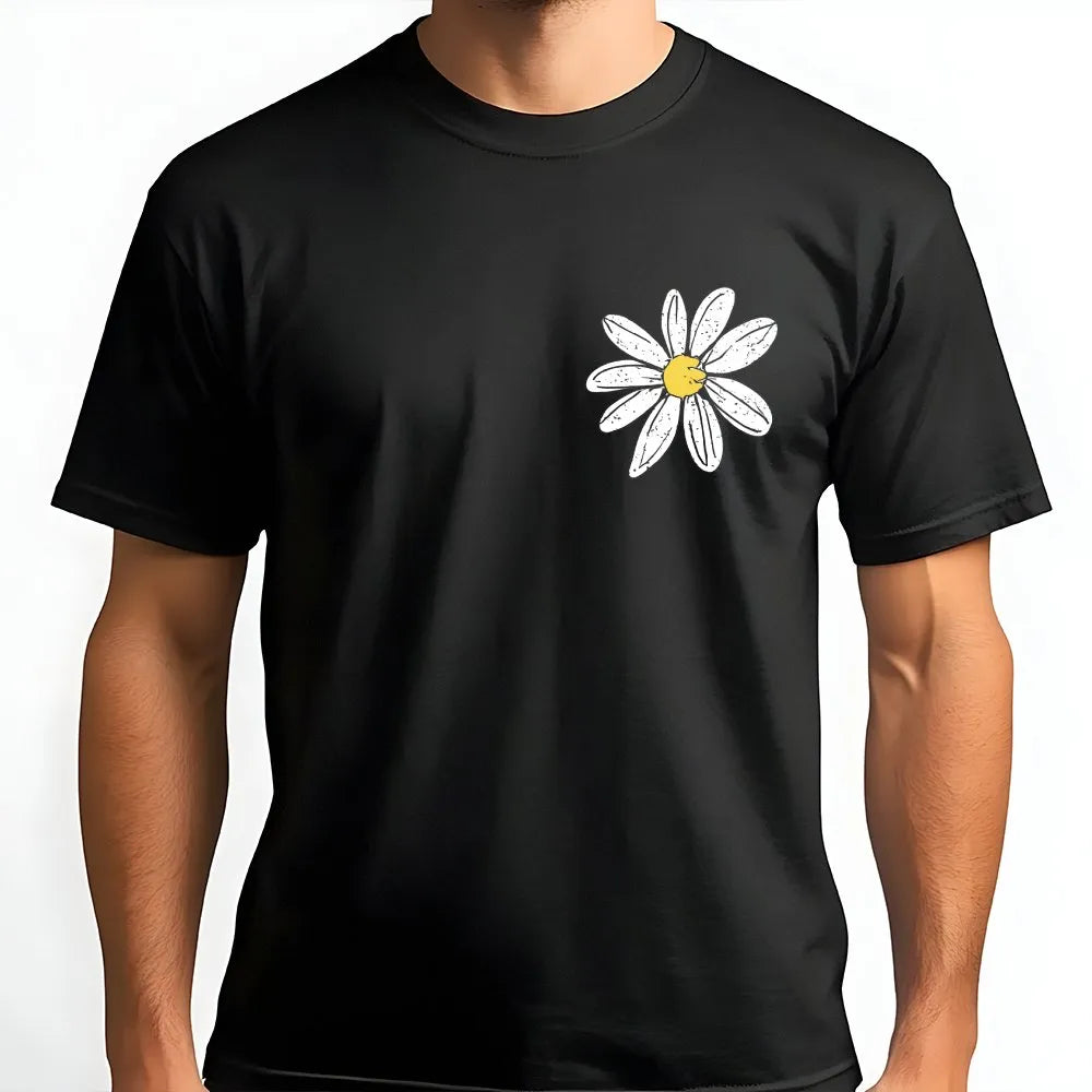 Daisy T-Shirt | Minimalist Flower Graphic | 100% Cotton Premium Tee | Retro Botanical Casual Gift for Her