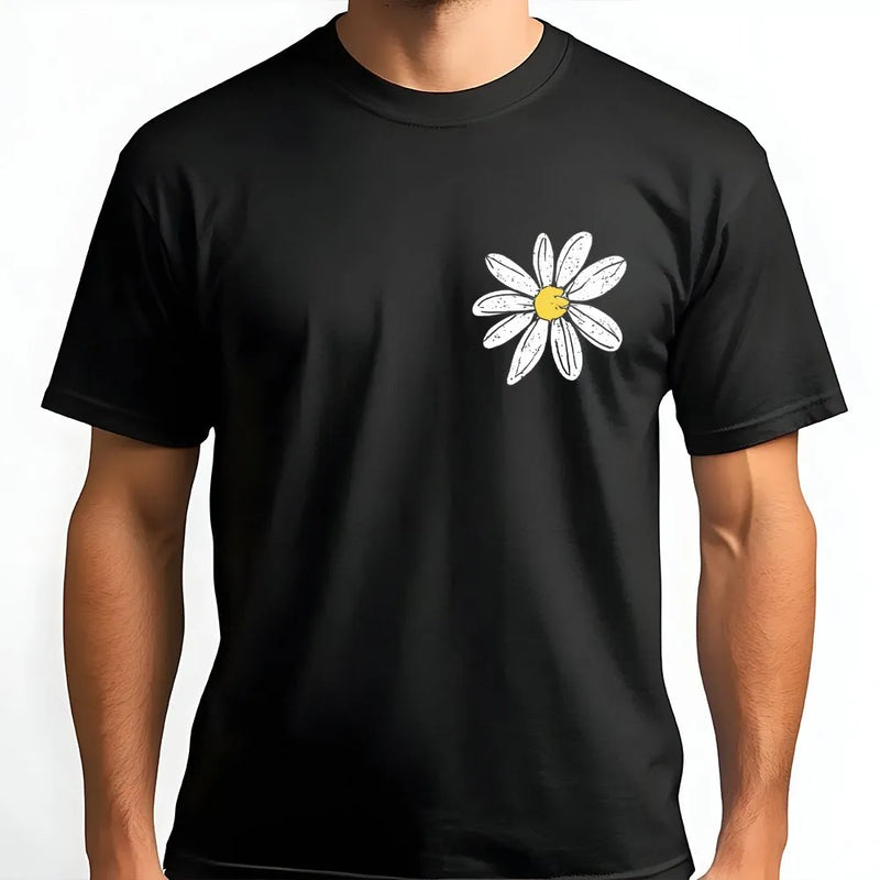 Daisy T-Shirt | Minimalist Flower Graphic | 100% Cotton Premium Tee | Retro Botanical Casual Gift for Her