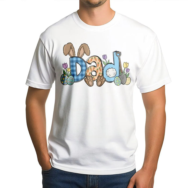 Easter Dad T-Shirt | Funny Bunny Ears Graphic | 100% Cotton Premium Tee | Cute Holiday Gift For Dads